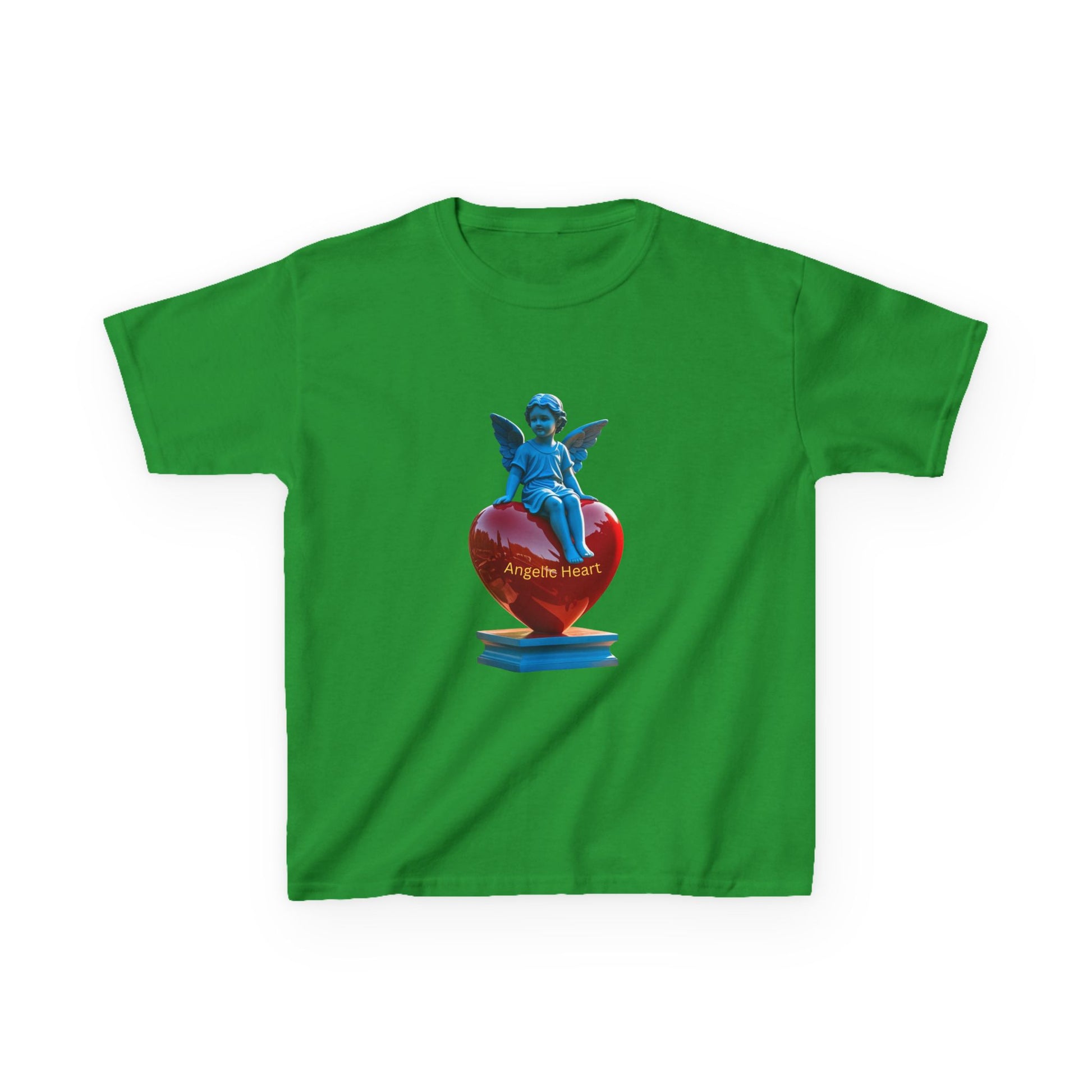 Blue Angel Heart Kids Tee, Cute Graphic Youth Shirt, Adorable Gift for Kids, Fun Playdate Wear, Birthday Party Tee, Casual Everyday Top