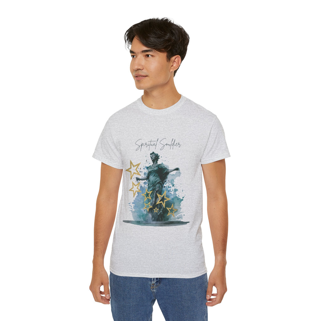 Spiritual Smiles Unisex Tee, Artistic Cotton Shirt, Thoughtful Gift, Everyday Style, Great for Meditation, Inspirational Wear