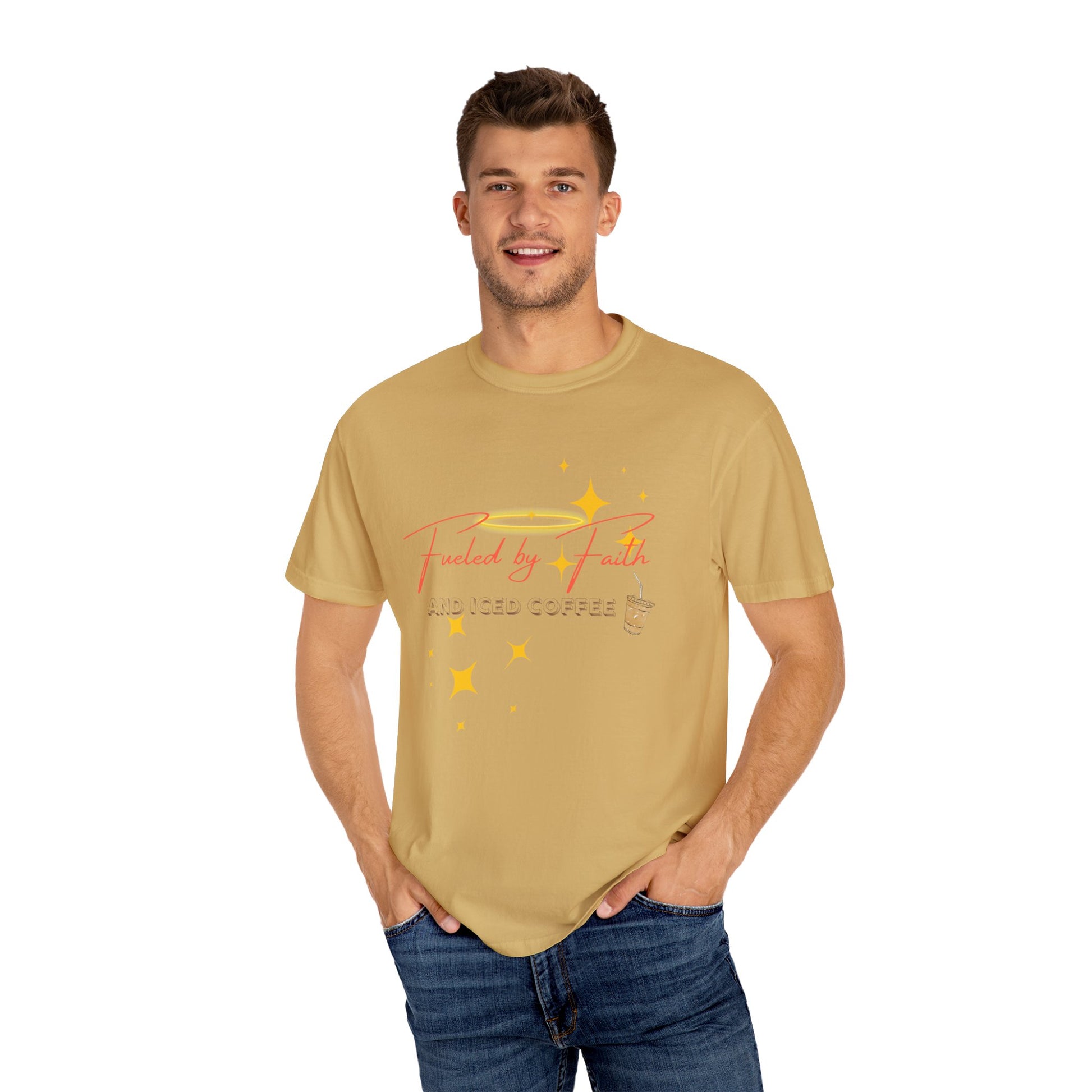 Faith-Inspired Coffee T-Shirt, Cute Gift for Coffee Lovers, Motivational Apparel, Unisex Tee for Friends, Relaxed Style