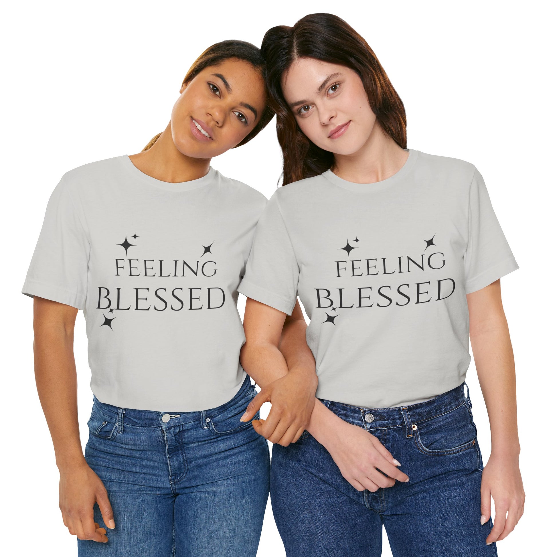 Feeling Blessed Unisex Short Sleeve Tee, Inspirational T-Shirt, Casual Outing Top, Gift for Faith and Positivity