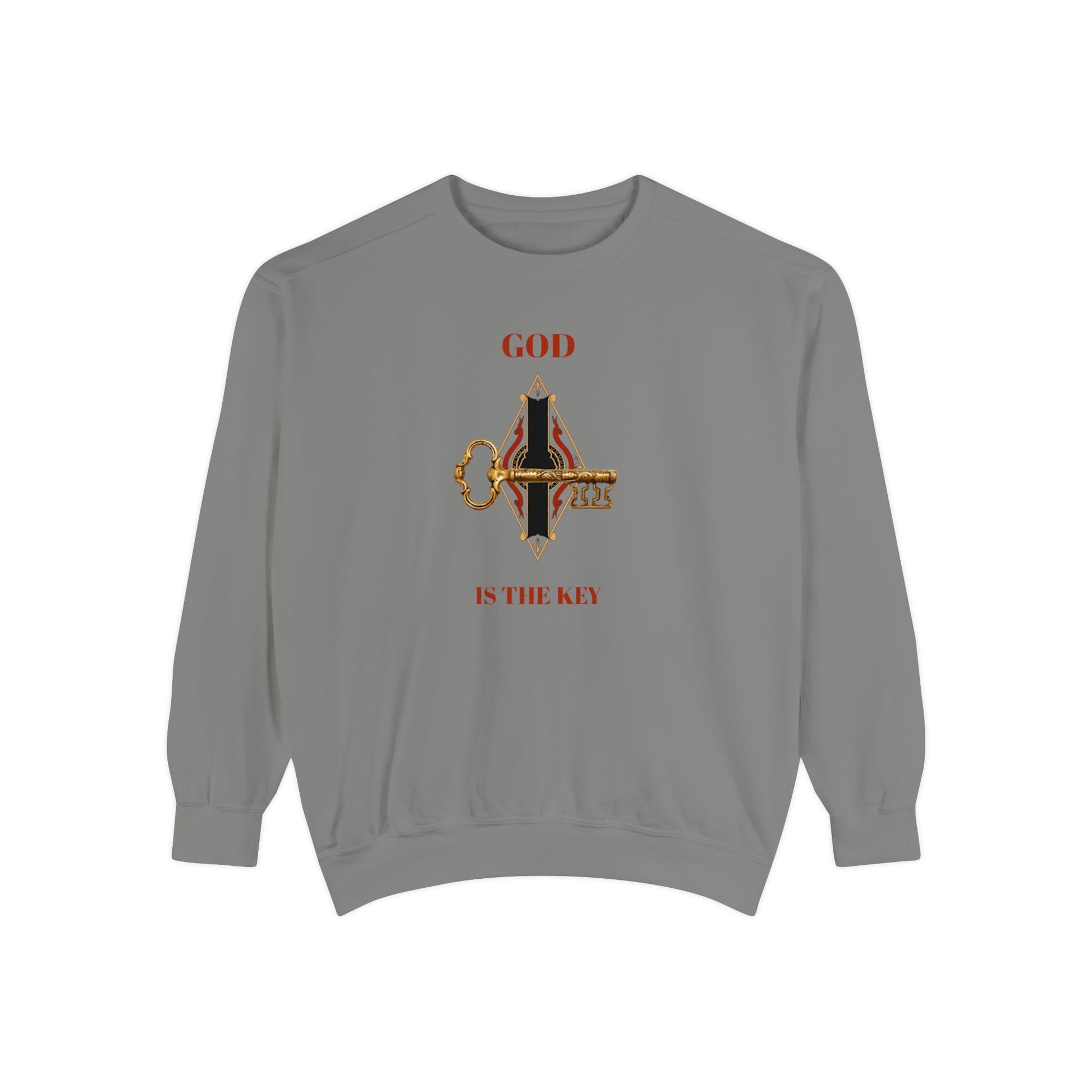 Unisex Inspirational Sweatshirt - God is the Key, Spiritual Apparel, Faith-Based Gift, Cozy Casual Wear, Motivational Fashion