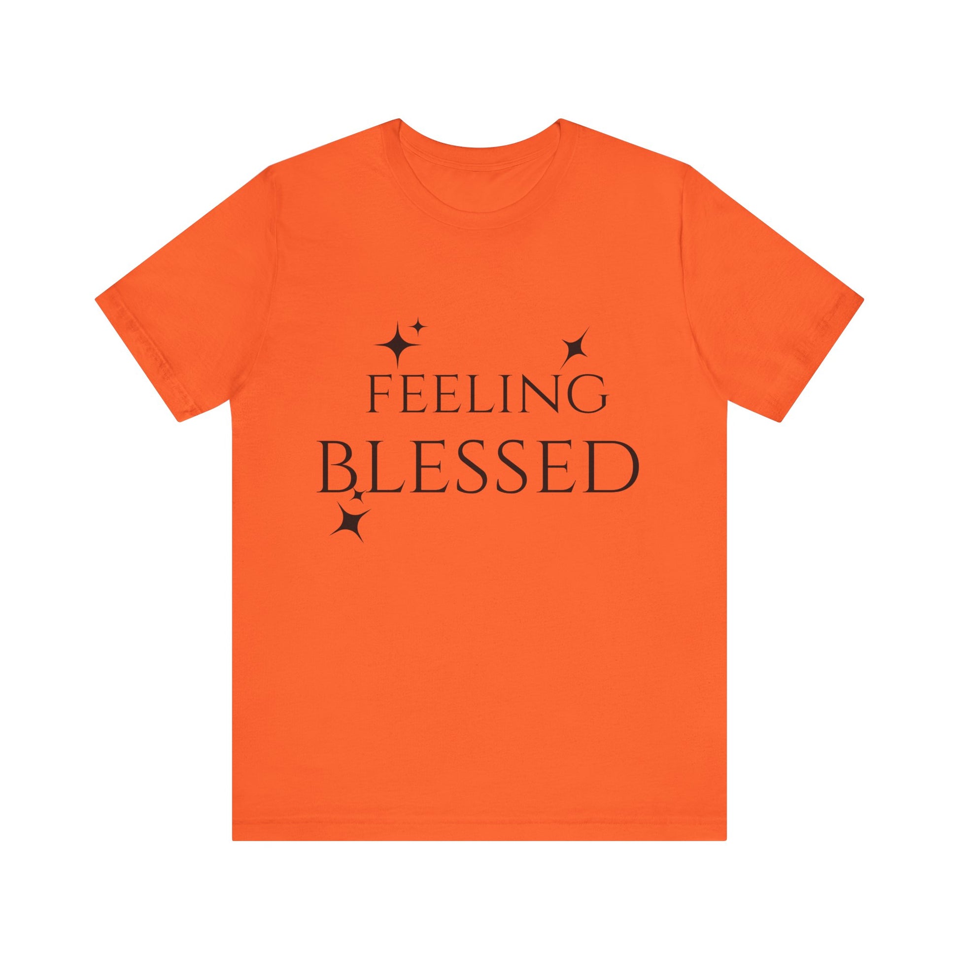Feeling Blessed Unisex Short Sleeve Tee, Inspirational T-Shirt, Casual Outing Top, Gift for Faith and Positivity