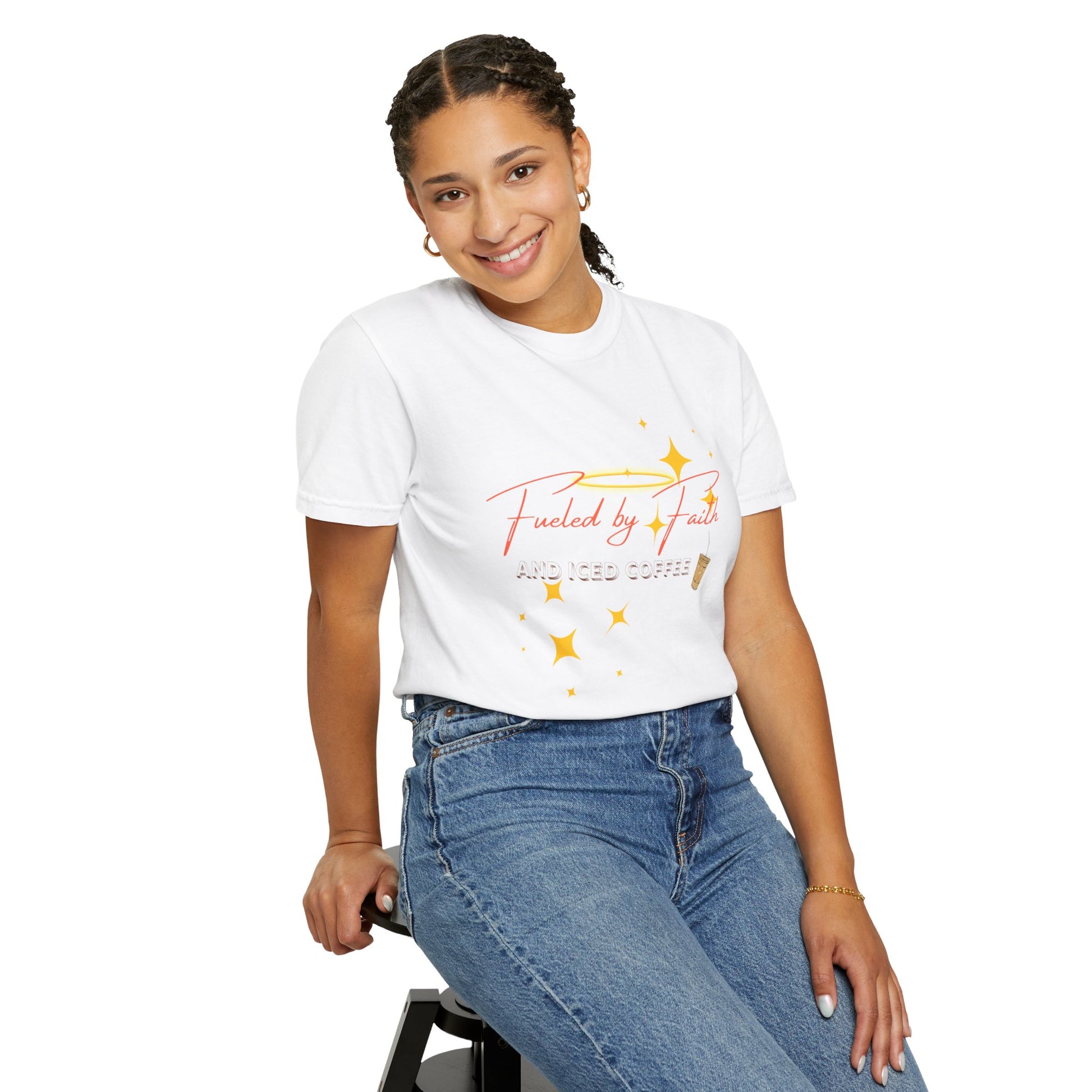 Faith-Inspired Coffee T-Shirt, Cute Gift for Coffee Lovers, Motivational Apparel, Unisex Tee for Friends, Relaxed Style
