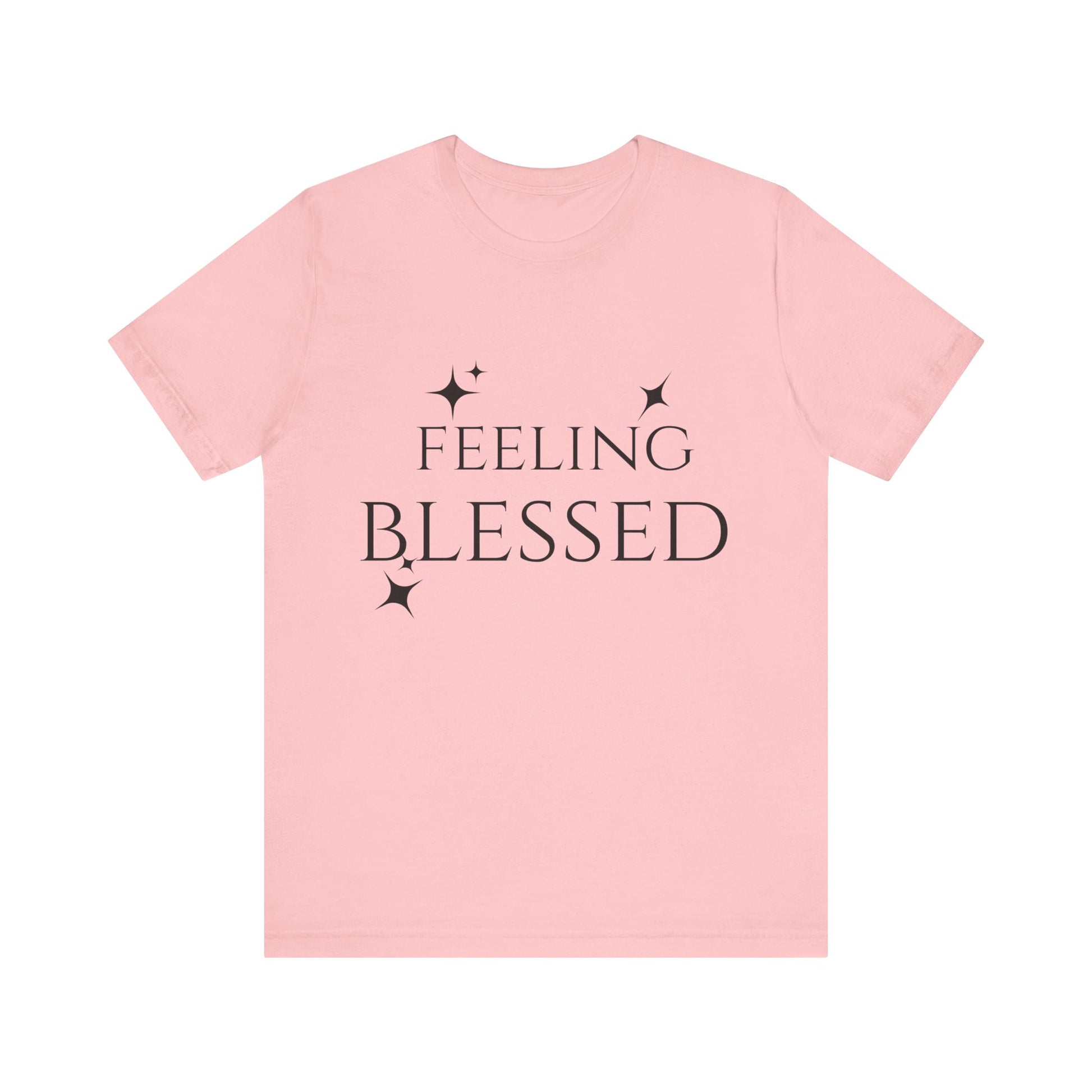 Feeling Blessed Unisex Short Sleeve Tee, Inspirational T-Shirt, Casual Outing Top, Gift for Faith and Positivity