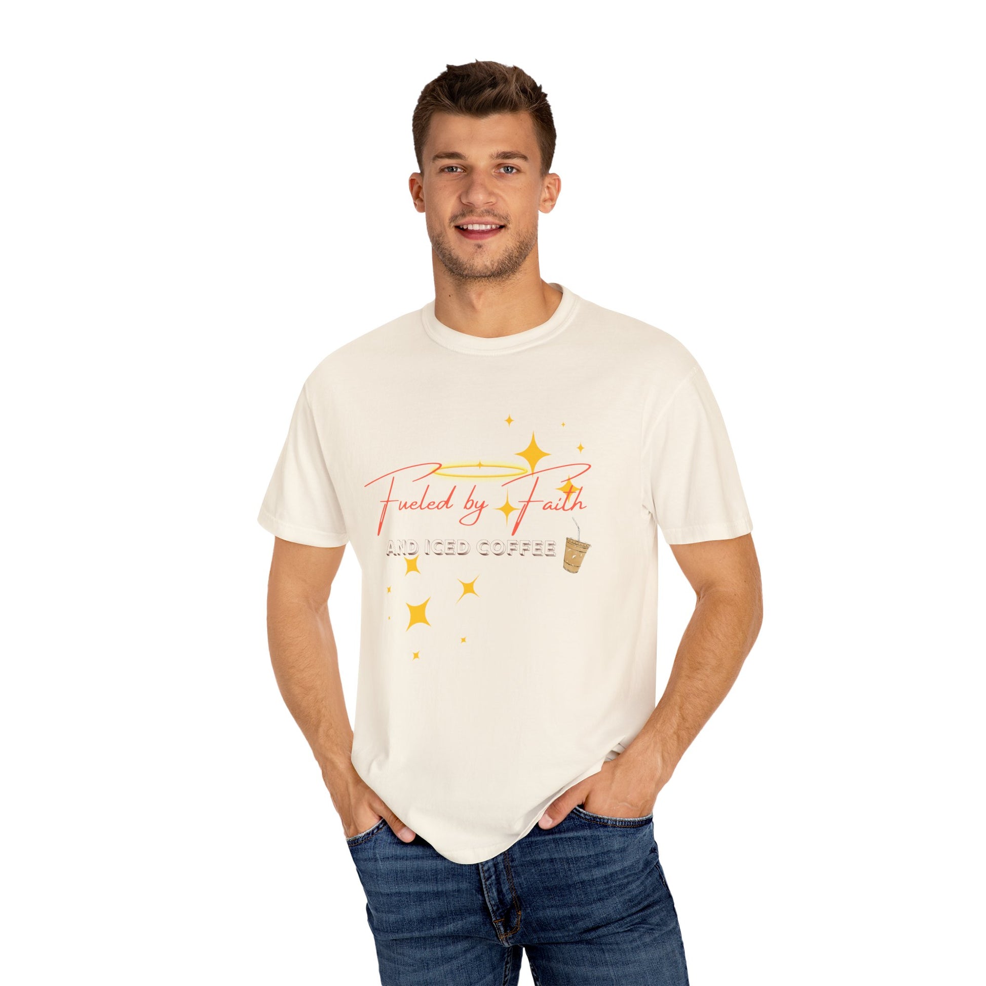 Faith-Inspired Coffee T-Shirt, Cute Gift for Coffee Lovers, Motivational Apparel, Unisex Tee for Friends, Relaxed Style
