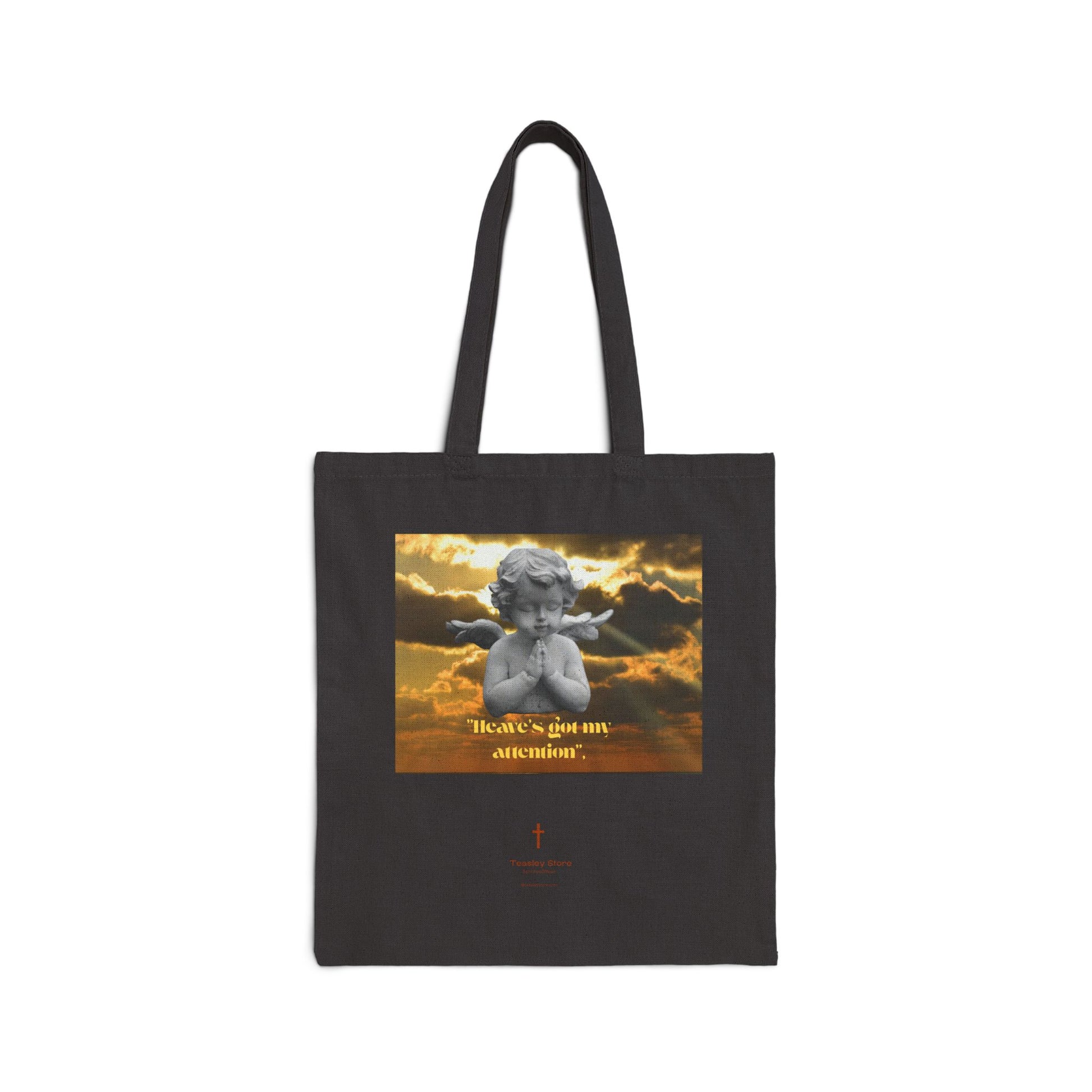 Angelic Vintage Inspired Cotton Canvas Tote Bag,