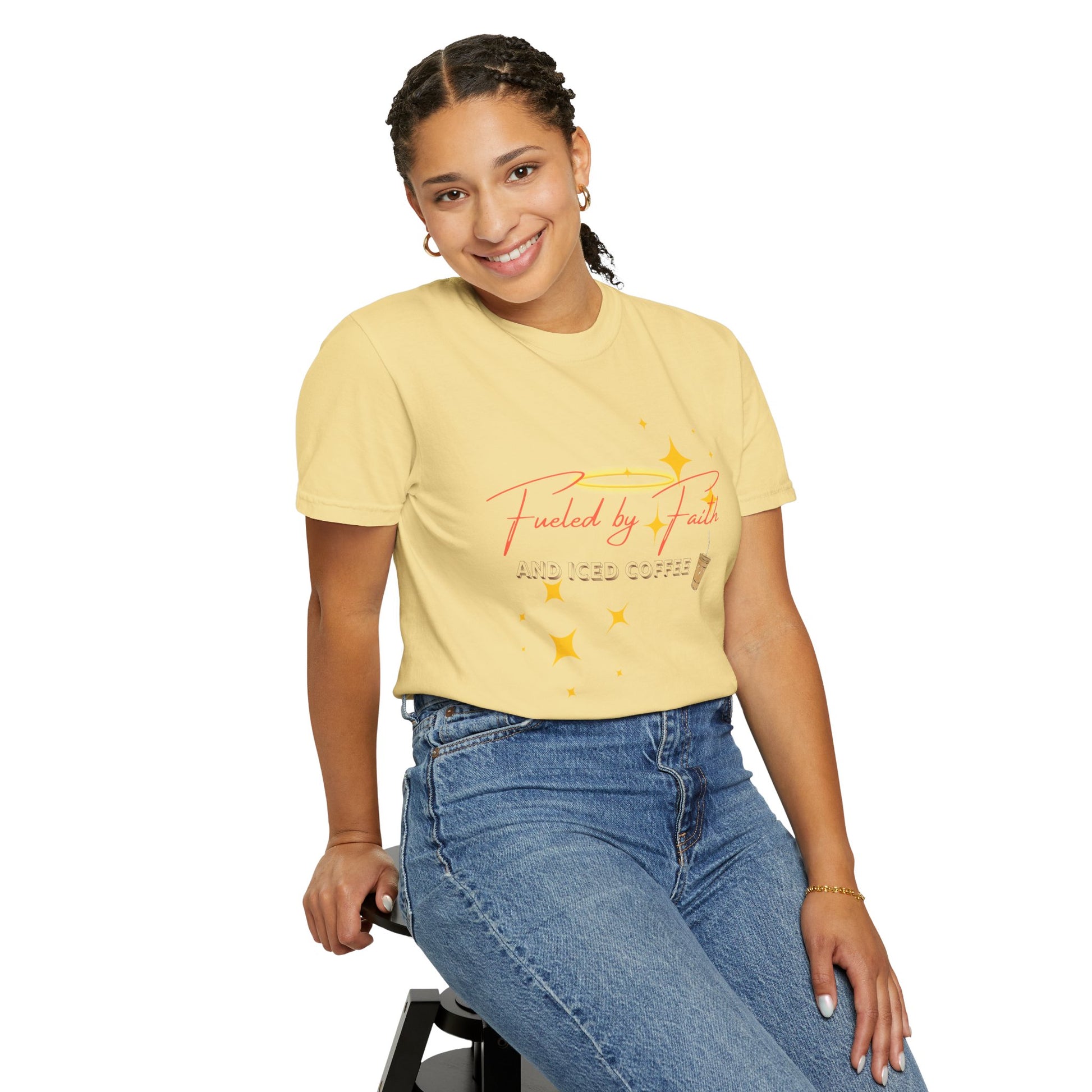 Faith-Inspired Coffee T-Shirt, Cute Gift for Coffee Lovers, Motivational Apparel, Unisex Tee for Friends, Relaxed Style