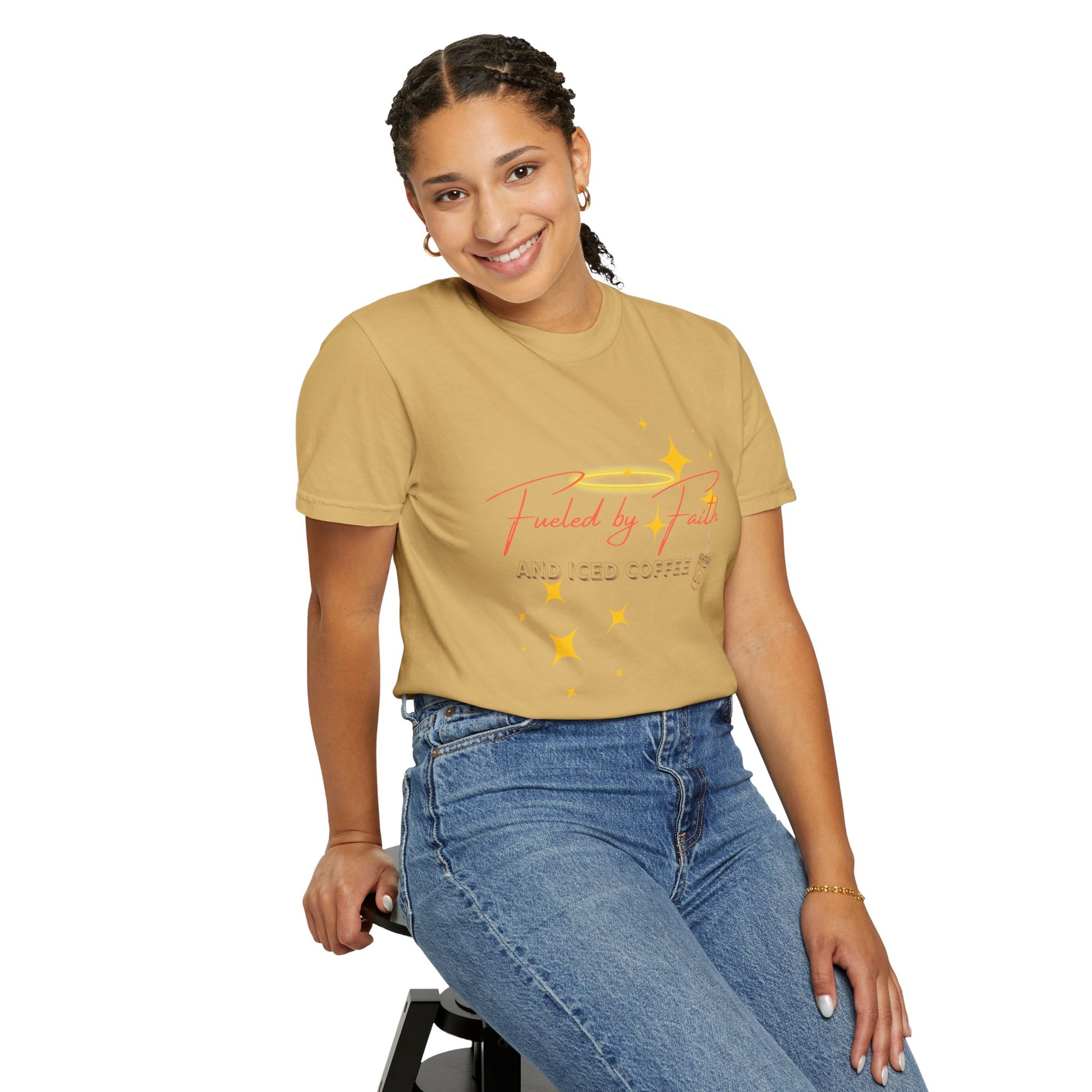Faith-Inspired Coffee T-Shirt, Cute Gift for Coffee Lovers, Motivational Apparel, Unisex Tee for Friends, Relaxed Style