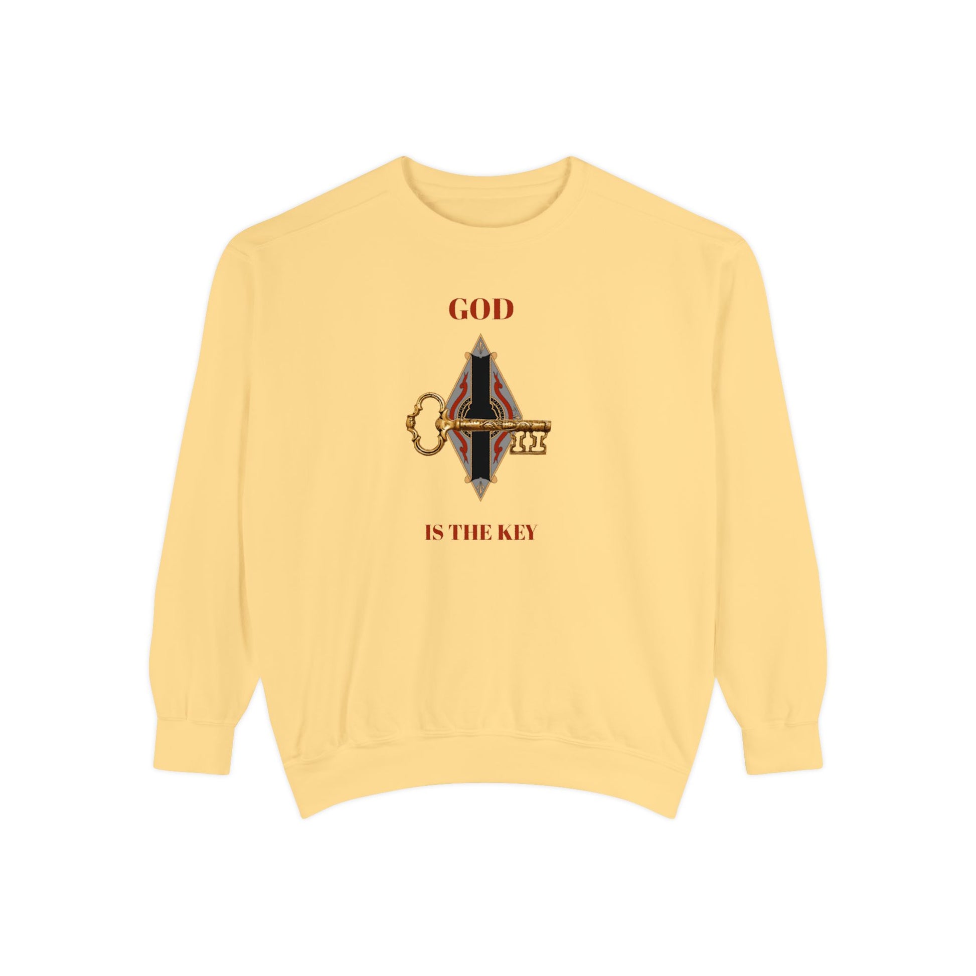 Unisex Inspirational Sweatshirt - God is the Key, Spiritual Apparel, Faith-Based Gift, Cozy Casual Wear, Motivational Fashion