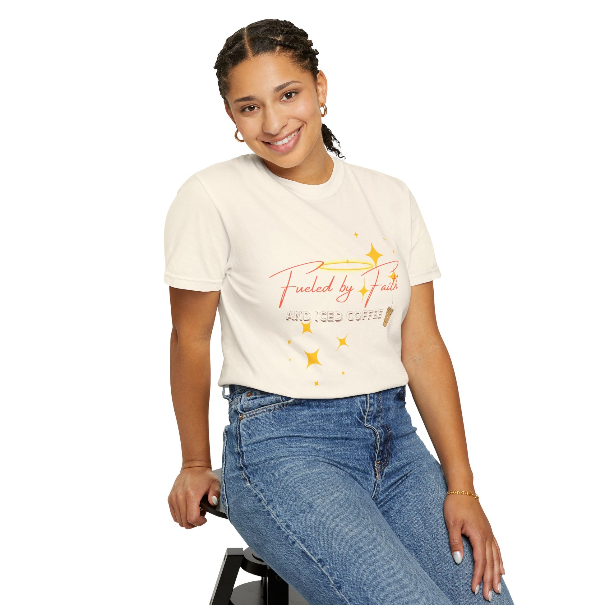 Faith-Inspired Coffee T-Shirt, Cute Gift for Coffee Lovers, Motivational Apparel, Unisex Tee for Friends, Relaxed Style