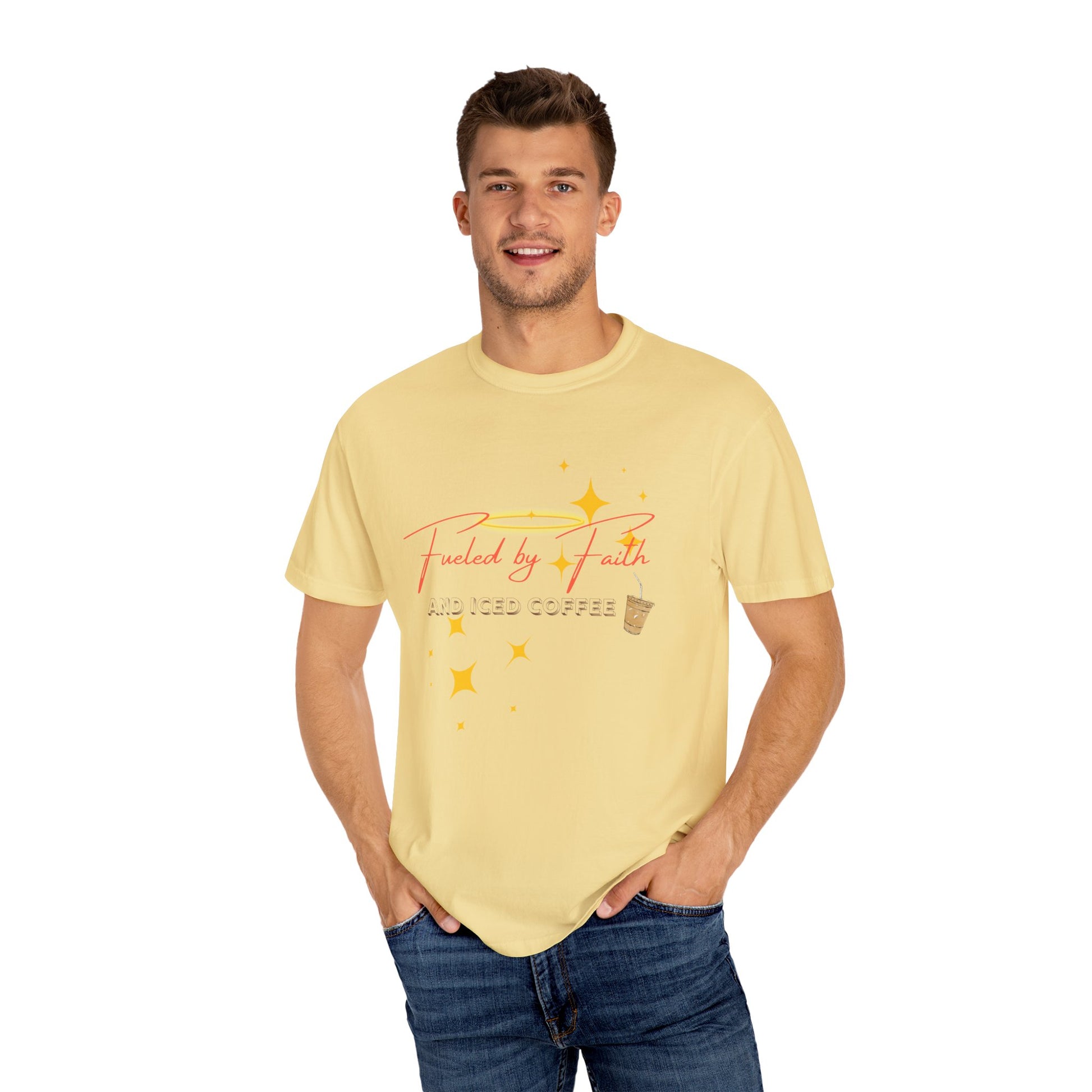Faith-Inspired Coffee T-Shirt, Cute Gift for Coffee Lovers, Motivational Apparel, Unisex Tee for Friends, Relaxed Style