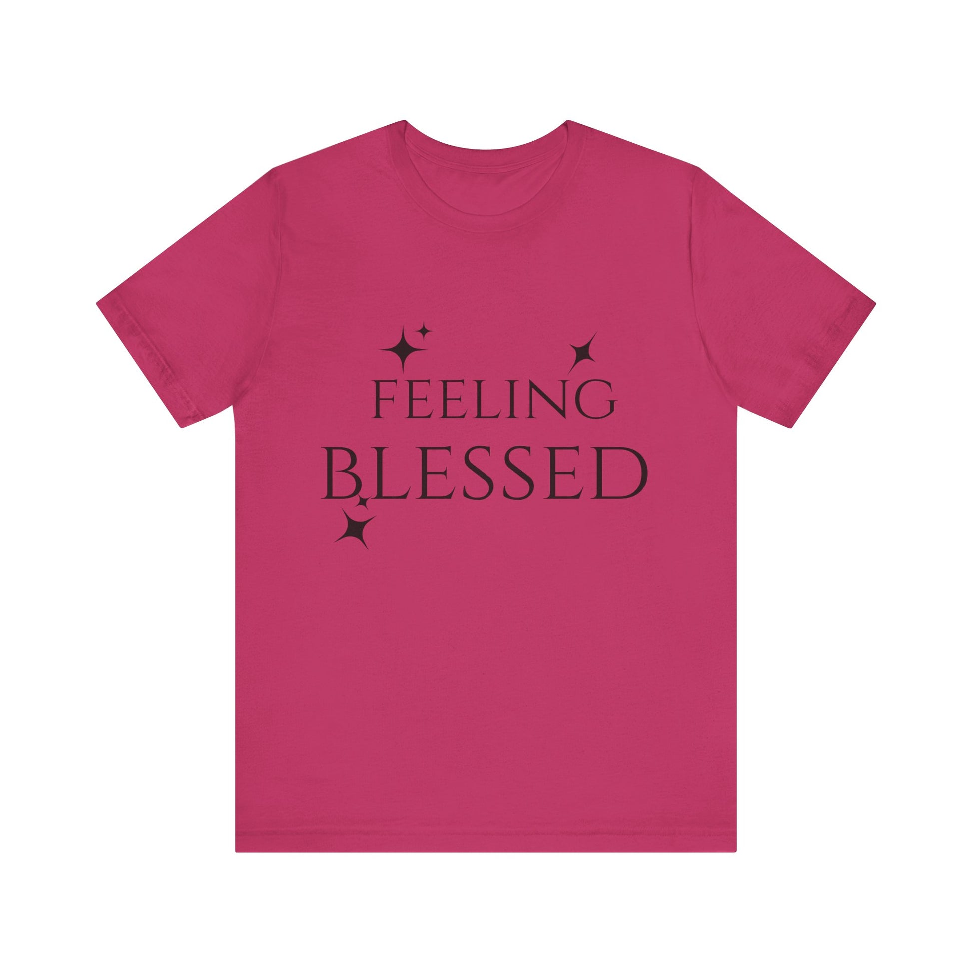 Feeling Blessed Unisex Short Sleeve Tee, Inspirational T-Shirt, Casual Outing Top, Gift for Faith and Positivity