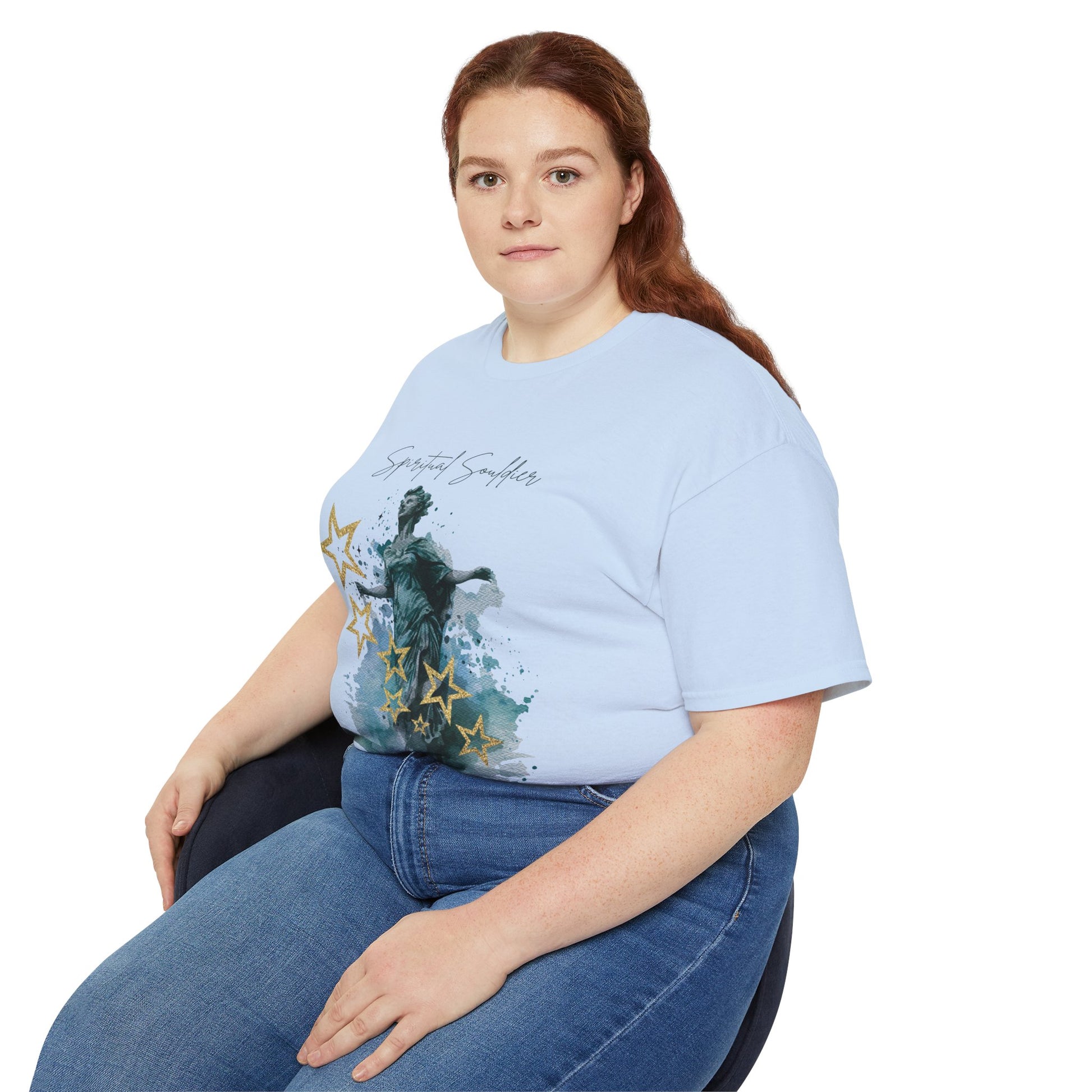 Spiritual Smiles Unisex Tee, Artistic Cotton Shirt, Thoughtful Gift, Everyday Style, Great for Meditation, Inspirational Wear