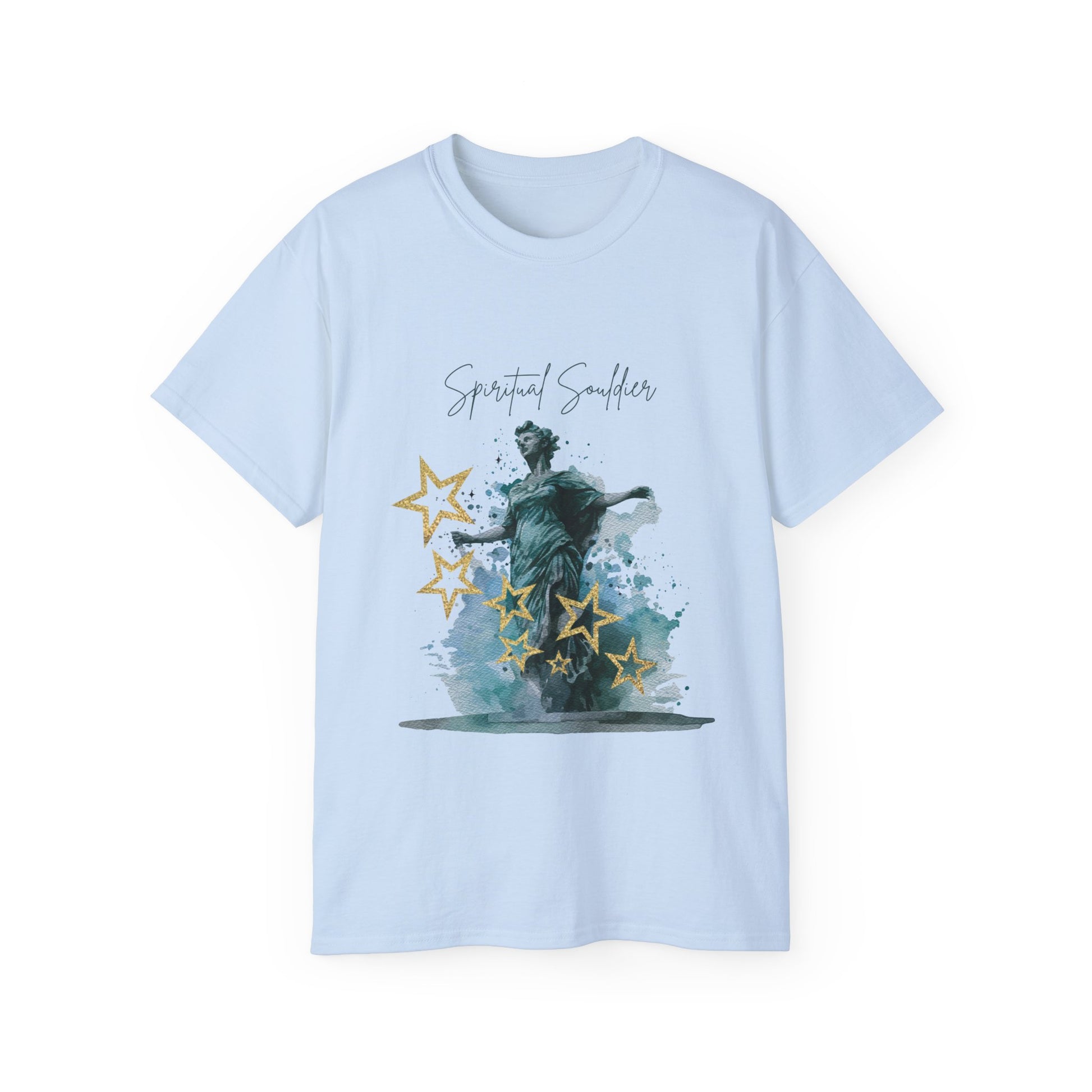 Spiritual Smiles Unisex Tee, Artistic Cotton Shirt, Thoughtful Gift, Everyday Style, Great for Meditation, Inspirational Wear